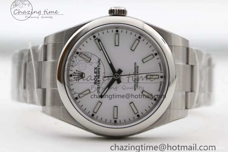 0129 Oyster Perpetual 39mm 114300 EWF 1:1 Best Edition 904L Steel White Dial on SS Bracelet SA ModernLook 2003
